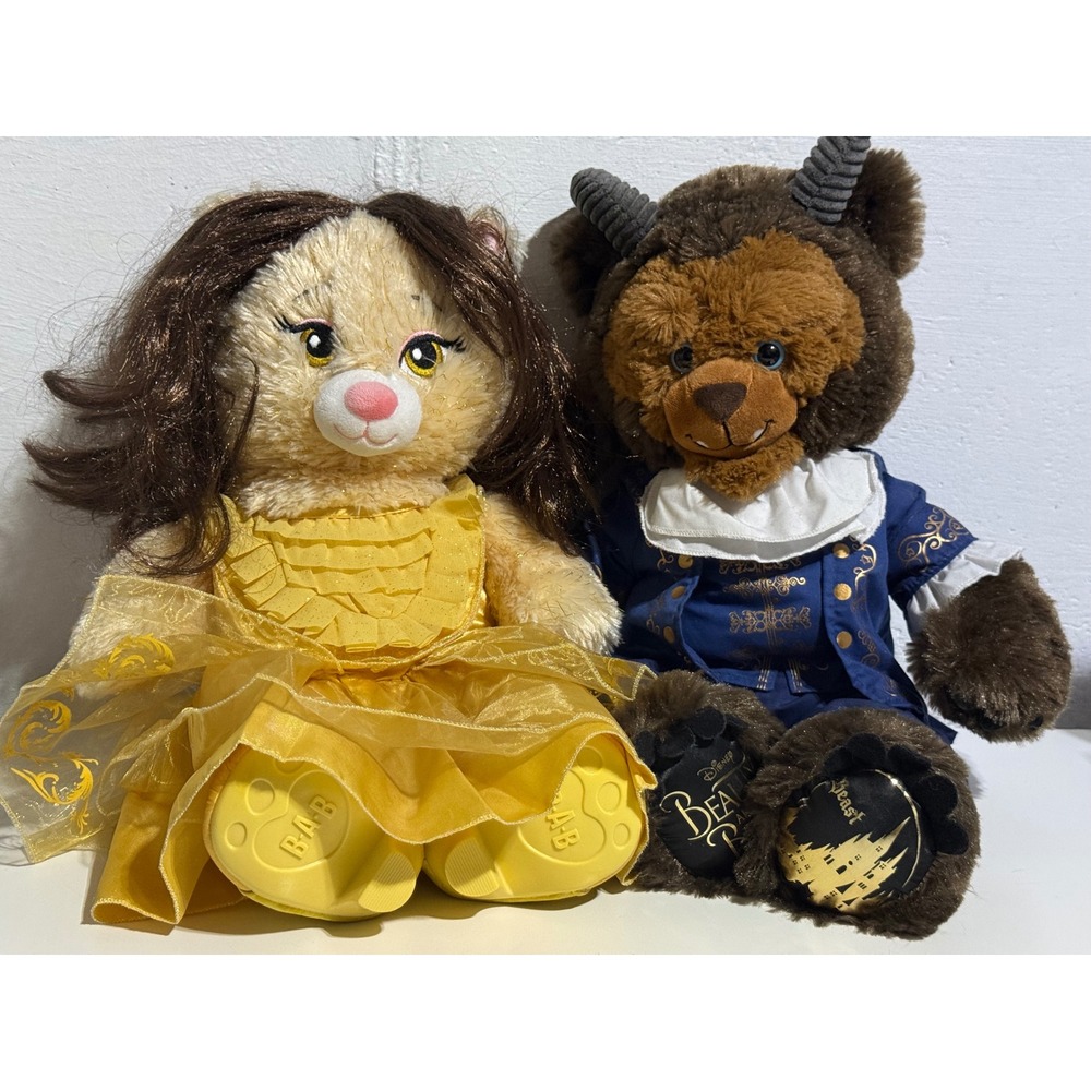 Build-A-Bear Disney Beauty and the Beast Belle Beast Plush Pair Set Outfits